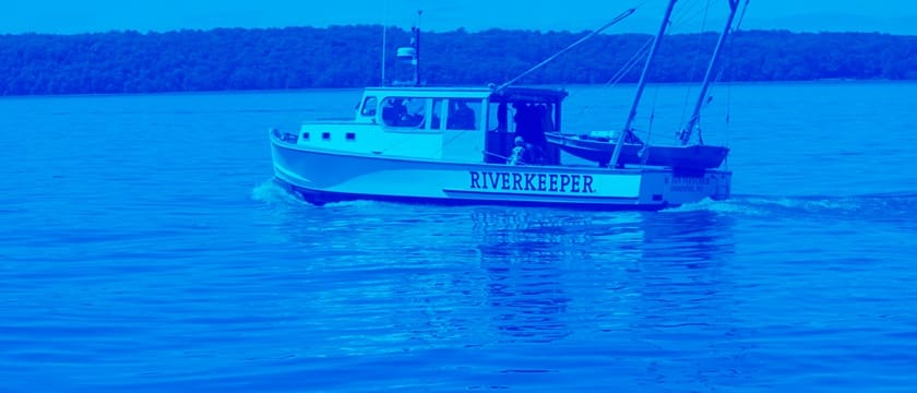 a 20-foot boat named riverkeeper